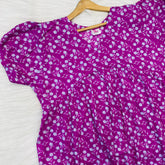 Feeding Frock Alia Cut, Free Size, Ankle Length, Tie-Up, Puff Sleeve Sleepwear in Softest Cotton Fabric (Bra Size 34"-38" | 50”-52″ length)